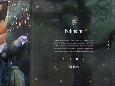 Niflheim ambient experiential icon interface link ui web