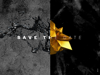 SAVE THE DATE contrast graphic invitation polygon texture web