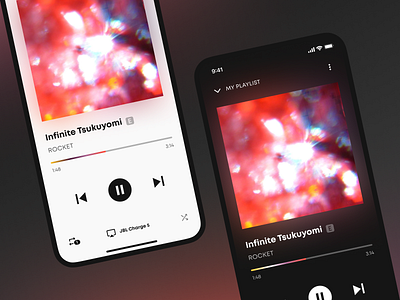 Music streaming service — Concept concept design gradient grid light mesh music player product trends typography ui