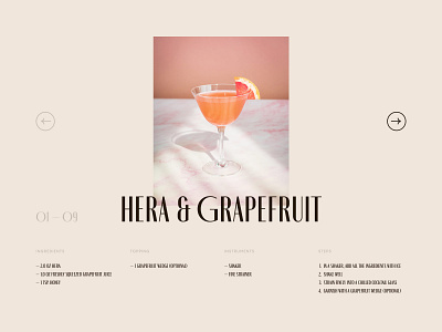 Hera Spirits Liqueur de Whisky élégante aesthetic animation concept design grid motion graphics trends typography ui