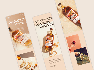 Hera Spirits — Liqueur de Whisky élégante 3d animation branding concept design graphic design grid illustration light logo motion graphics trends typography ui