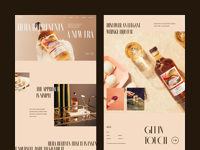 Hera Spirits — Liqueur de Whisky élégante 3d animation branding concept design graphic design grid illustration light logo motion graphics trends typography ui