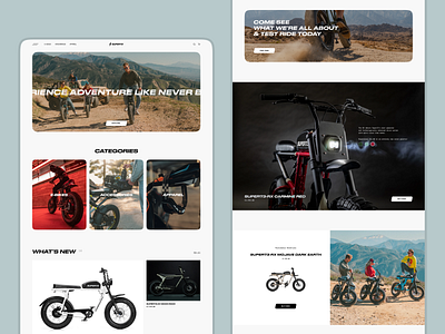Super73 bikes — e-Commerce website concept design ecommerce electric grid hybrid light nft trends typography ui