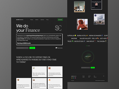 Finance agency 😎 clean design corporate website dark background dark design finance finance agency money website