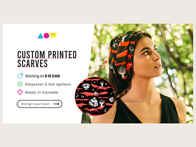 Art of where custom scarf ad