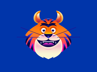 TIGRE adobe character gradient illustration tiger tigre vector