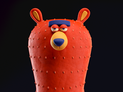 OSO 3d bear c4d character illustration octane oso render