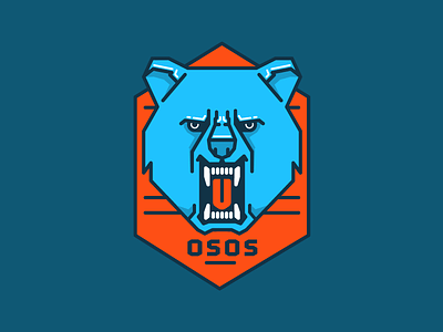 OSOS bear logo oso team vector