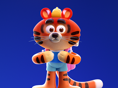 TIGRE 3d c4d character illustration octane render tiger tigre