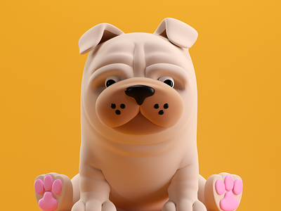 PERRO 3d c4d character dog illustration octane perro render