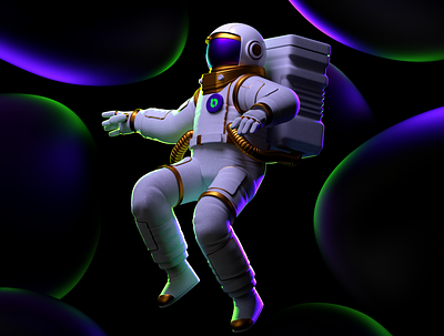 ASTRO 3d astro astronauta c4d character illustration octane render space