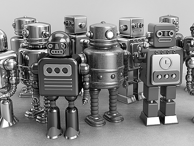R O B O T S c4d old render robots