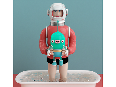 ASTRONAUTA 3d astronauta character monster