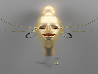 WOMAN 3d charcater gold lady render