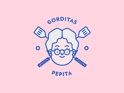 GORDITAS PEPITA brand character gorditas logo vector