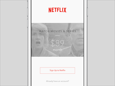 SignUp for Netflix ios iphone netflix sketch ui