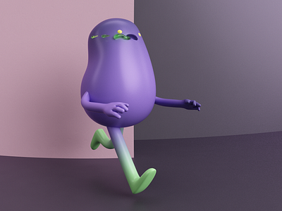 RUN RUN!!! 3d character monster people render run