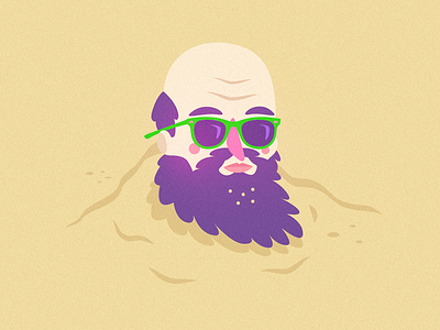 Playa beach beard gente person persona playa vector
