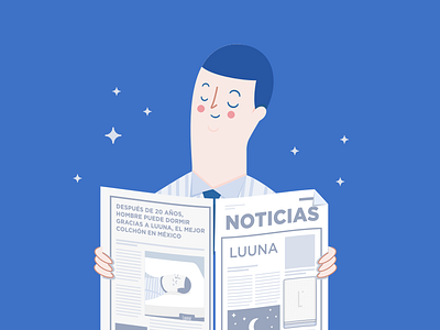 NOTICIAS! character moon news people person vector