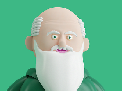 DARWIN 3d character darwin render