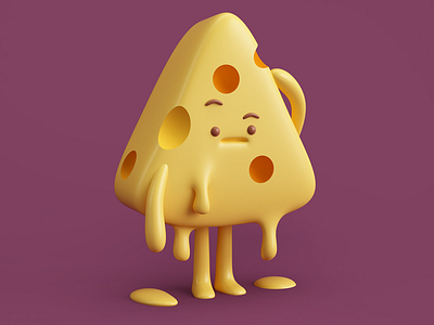 QUESO! 3d character cheese food gente people queso render