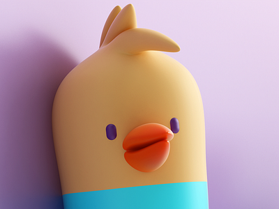 AVE! 3d bird character pio render