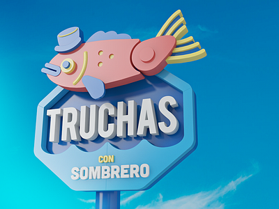TRUCHAS 3d character fish food render truchas