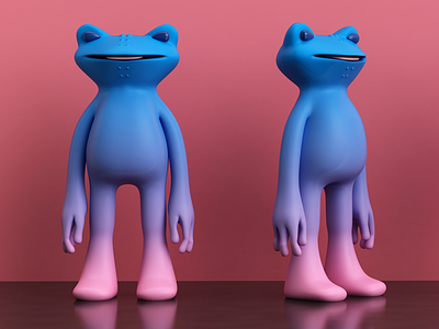 RANAS botarga c4d character frow mascota rana soccer