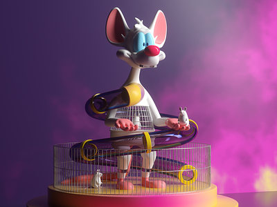 Pinky c4d character cool mouse octane pinky rat ratón render wb