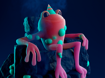 RANA 3d c4d character frog illustration octane rana render