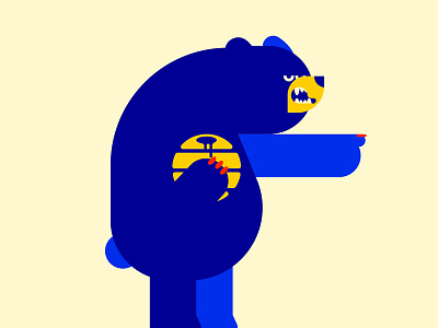 OSO bear character illustration oso vector