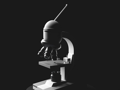 MICROSCOPE microscope persona render vector