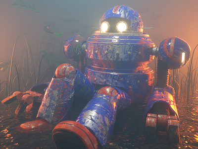 ROBOT c4d character octane render robot