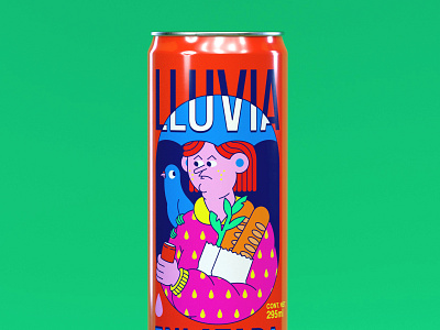 LLUVIA 3d ai branding c4d character design food girl illustration octane persona render vector