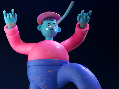 MR. NOSE 3d c4d character illustration man octane people persona render vector