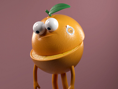 NARANJA 3d c4d character food illustration naranja octane orange persona render vector