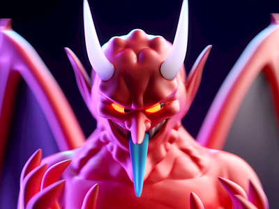 DIABLO 3d c4d character demonio halloween illustration octane persona render