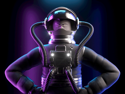 ASTRONAUTA 3d astronaut c4d character illustration octane persona render