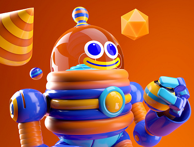 ROBOT 3d c4d character illustration octane render robot vector