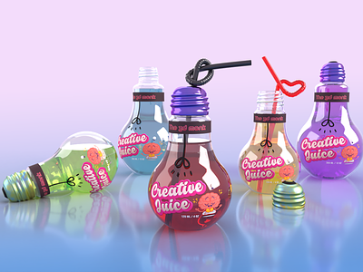 Creative Juice 💡 3d blender blender3d concept creative juice print product render
