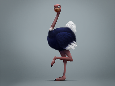 ostrich 2d camel bird character character design game illustration ostrich social game