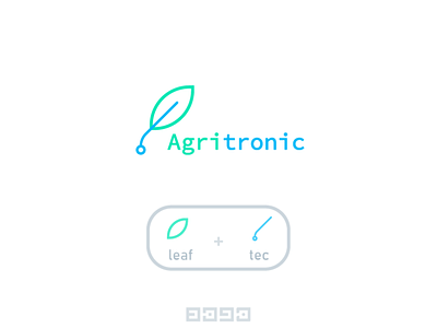 agritronic agriculture agritronic branding design graphic design icon leaf logo smart tec tech technology