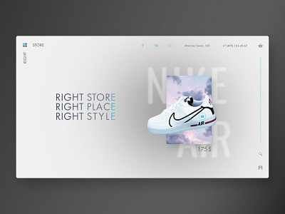 Sneaker shop RS banner branding design ecommerce icon minimal typography ui website