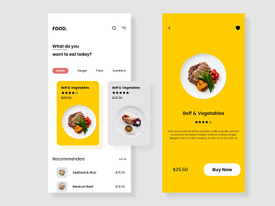 Food App Concept clean design designer dreamer.design22 food mobile mobiledesign ui uidesign uidesigner ux webdesign
