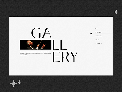 Website of the photographer design gallery ui ux website