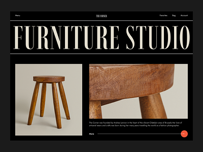 Furniture studio branding design furniture furniture studio studio ui ux web
