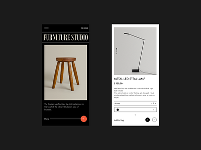 Furniture Studio/Mobile bay branding design furniture studio logo motion graphics shop ui ux web