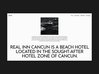 Website for a boutique hotel