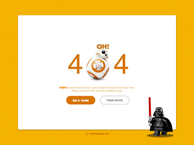 Let's take you to another galaxy! 404 error page design 100daychallenge app bb8 branding dailyui dailyui008 dailyuichallenge design starwar ui ux visual design web design webui