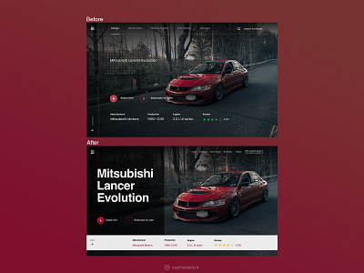 Restyle car landing page app dailyui design graphic design interface red restyle typography ui visual design web design website